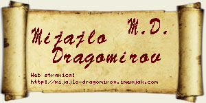 Mijajlo Dragomirov vizit kartica
